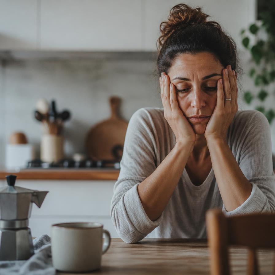 Genitore stressato con pazienza esaurita