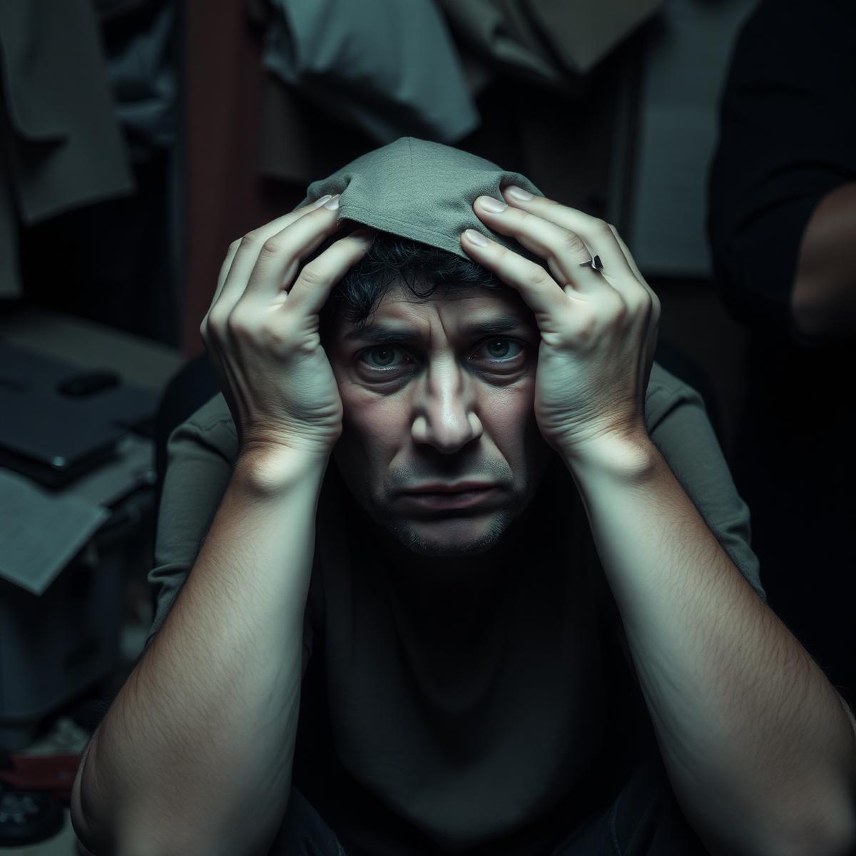 Persona in stato di agitazione interiore
